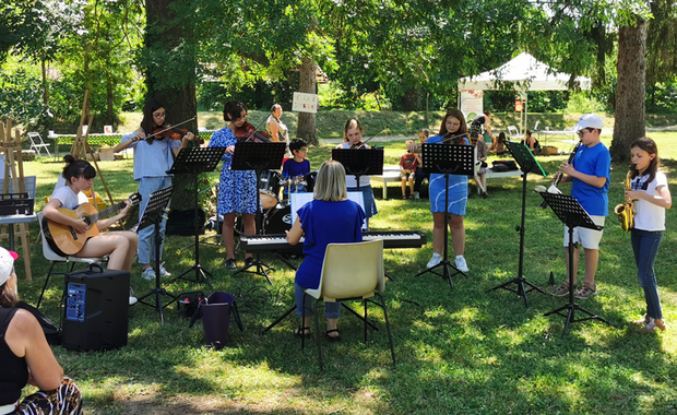 Concert d'orchestre au parc de La Pradasque