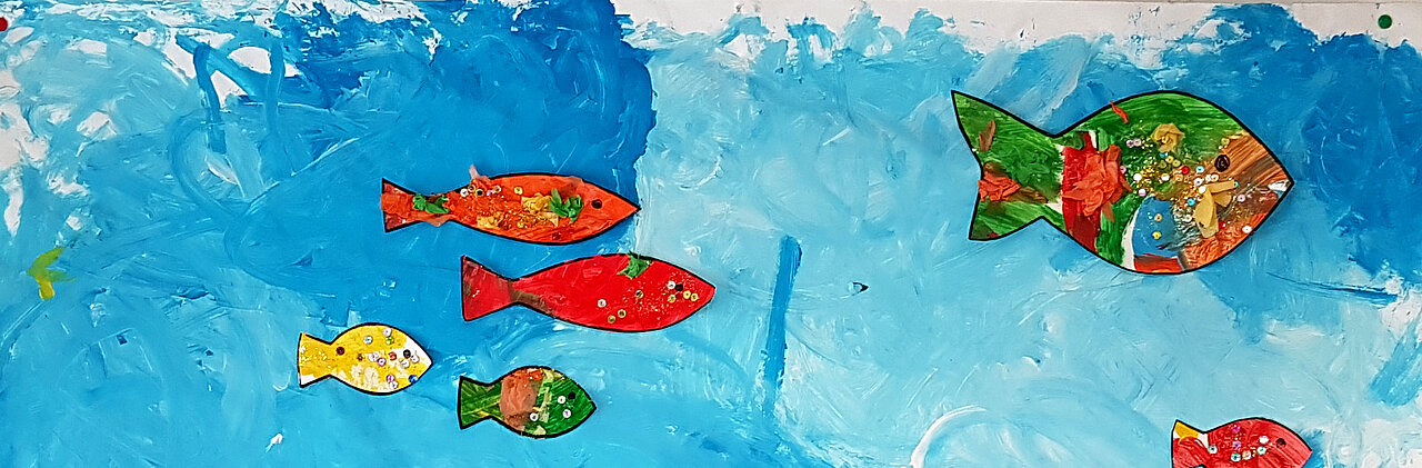 Peinture de petits poissons